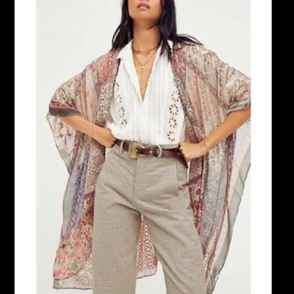 Free People Accessories - Free People Beguiled Patchwork Burnout Kimono